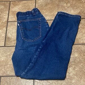 Vintage Levi's 1970’s Prop Short High Rise Straight Leg Orange/White Tab Jeans